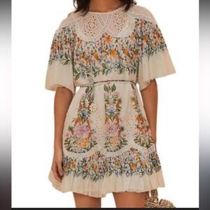 FARM Rio | Dresses | New Farm Rio Pineapple Garden Long Sleeve Mini Dress  In Green | Poshmark